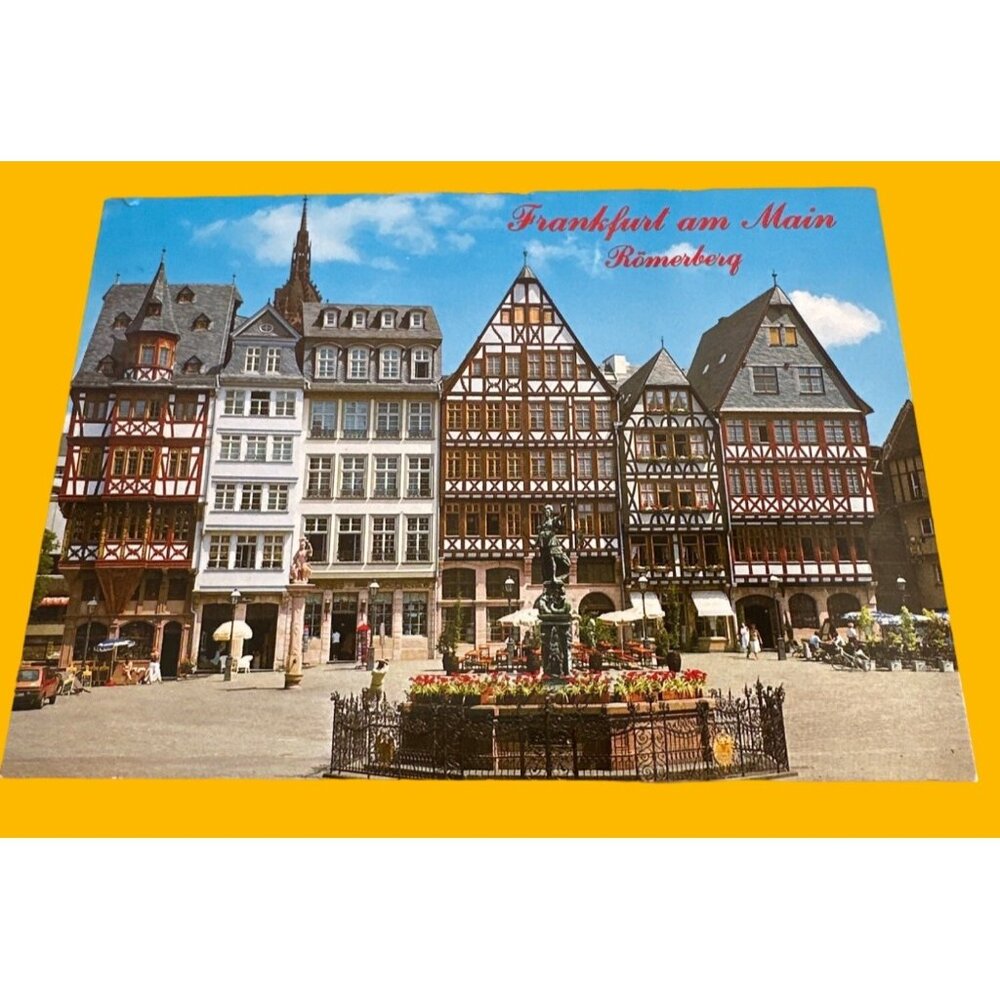 Vintage Frankfurt Am Main Römerberg Postcard Sku